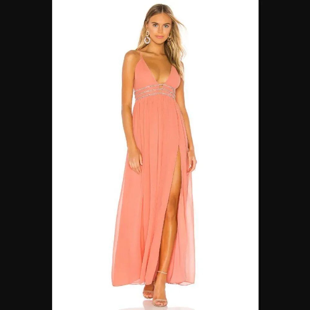 *missing sequin* NWT Revolve x NBD Giavanna Gown in Sorbet Pink | Size XS